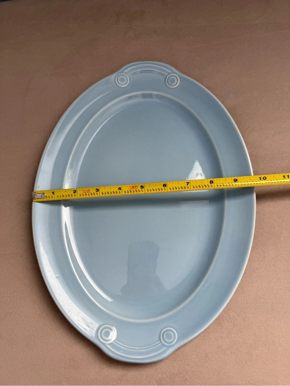 Taylor Smith Taylor USA Vintage LURAY PASTELS BLUE Oval Serving Platter 13”x9.75
